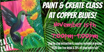 Paint Night At Copper Blues Hummingbird West Palm Beach December Paint Night At Copper Blues Hummingbird