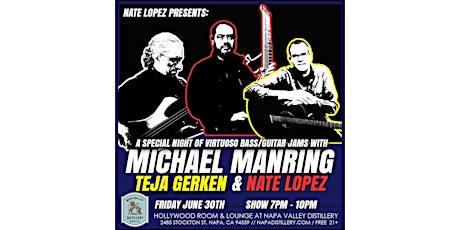 Virtuoso Guitar/Bass Concert:  Michael Manring, Teja Gerken, & Nate Lopez