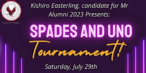 Spades and Uno Tournament for Scholarship primary image