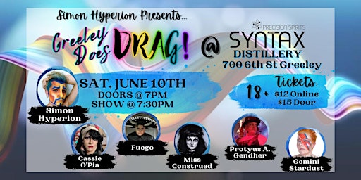 GREELEY DOES DRAG! @ Syntax Distillery primary image
