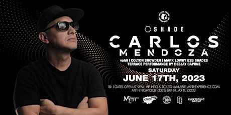 On The House Saturday: CARLOS MENDOZA at Myth Nightclub | 6.17.23