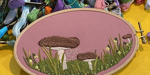 Imagem principal do evento Embroidery Class: Magical Mushrooms