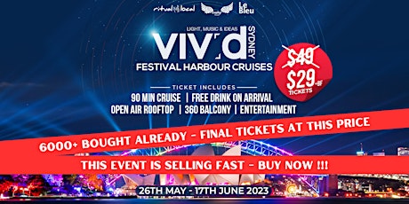Le Bleu - VIVID Lights Festival - Harbour Cruises | Open Air Rooftop