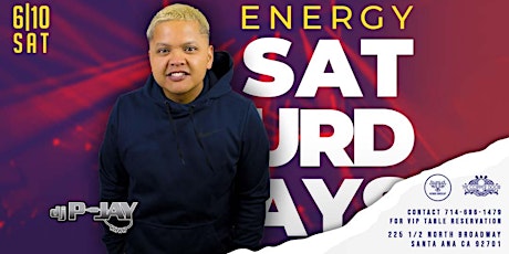 Energy Saturday  with Las Vegas Resident DJ PJAY