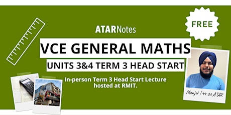 VCE General Maths Units 3&4 Term 3 Head Start Lecture FREE primary image