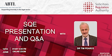 Solicitors Regulation Authority (SRA) - SQE Presentation and Q&A
