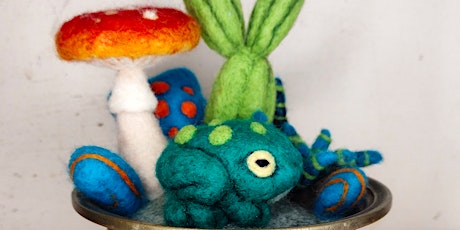 Needle Felting 101: Frogs and Mushrooms primary image