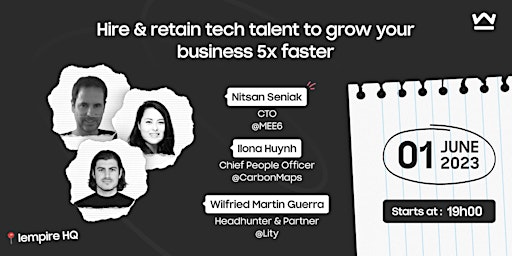 Image principale de Hire & retain tech talent to grow your business 5x faster
