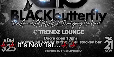 BLACK BUTTER ALL BLACK THANKSGIVING EVE EVENT primary image