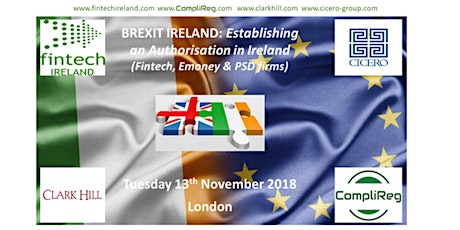 BREXIT IRELAND: Establishing an Authorisation in Ireland (Fintech, Emoney & PSD firms) primary image
