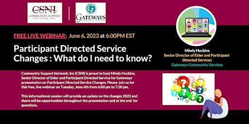 Participant Directed Service Changes: What do I need to know? primary image