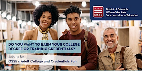 OSSE's IN-PERSON Adult College and Credentials Fair primary image