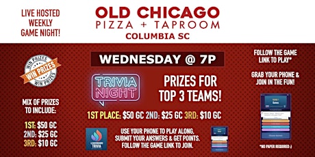 Trivia Game Night | Old Chicago - Columbia SC - WED 7p