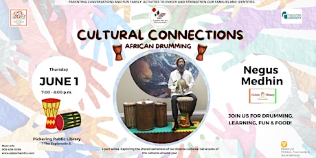 Cultural Connections - June 1 - African Drumming
