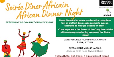Soirée Dîner Africain - African Dinner Night primary image