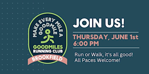 Goodmiles Run Club - Brookfield primary image