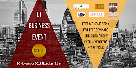 Primaire afbeelding van LITHUANIAN BUSINESS EVENT 10 NOVEMBER 2018 LONDON