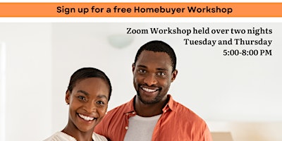 Imagen principal de Southeast CDC  ZOOM Homebuyer Workshop April 16 & 18, 2024  - 5PM-8PM