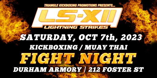Imagem principal de Lightning Strikes XII ProAm Kickboxing/Muay Thai Event