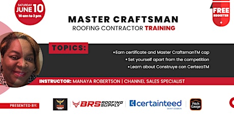 Master Craftsmant - Roofing Contractor Training