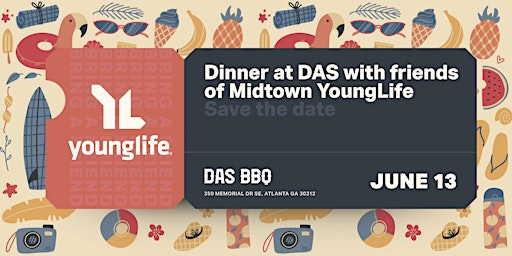 Imagem principal de Dinner at Das with Friends of Midtown Young Life