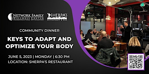 Community Wellness Dinner: Keys To Adapt And Optimize Your Body primary image