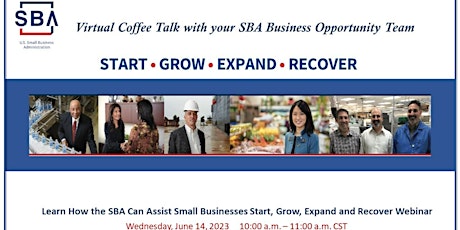 Virtual Coffee Talk with your SBA Business Opportunity Team!