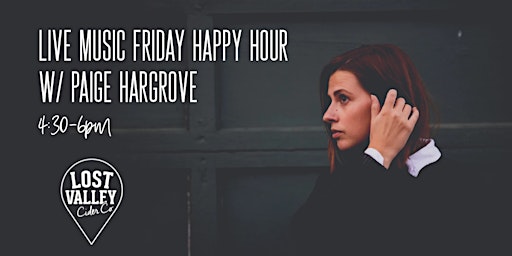 FREE Live Music Happy Hour -- PAIGE HARGROVE primary image