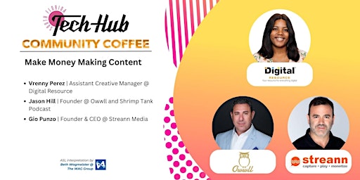 COMMUNITY COFFEE | "Make Money Making Content" primary image