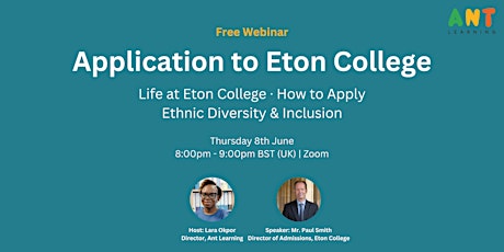 Webinar: Application to Eton College