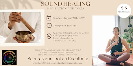 Sound Healing Meditation and Yoga: A Wellness Workshop with HarmoniWorks