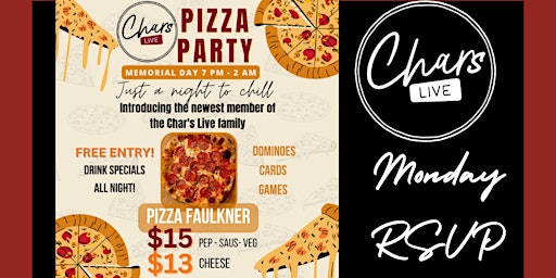 Imagen principal de May 29 Chars Pizza Party