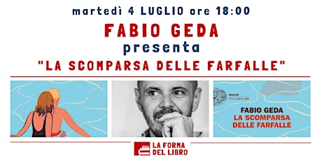 FABIO GEDA  presenta "LA SCOMPARSA DELLE FARFALLE"