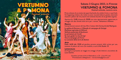 Immagine principale di VERTUMNO & POMONA - Festival orticolo, numero zero. 