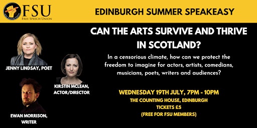 FSU SPEAKEASY: Can the Arts Survive and Thrive in Scotland? primary image