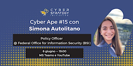 Primaire afbeelding van Cyber Ape #15 con Simona Autolitano - PRO e CONTRO della sovranità digitale