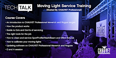 Imagem principal do evento CHAUVET Professional Moving Light Service Training