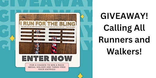 Imagen principal de MEMORIAL DAY GIVEAWAY! Running Medal Holder and Three Free Race Entries!