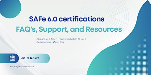 SAFe 6.0 certifications: FAQ's, Support, and Resources primary image