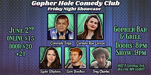 Gopher Hole Comedy Show June 2nd