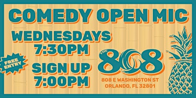 Hauptbild für Comedy Open Mic @ The 808 Island Pub