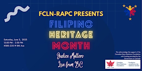 FCLN-RAPC's Annual Filipino Heritage Month, live from British Columbia