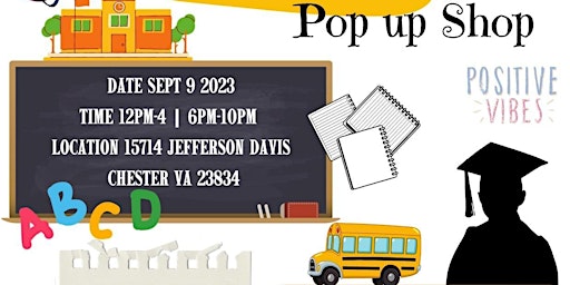 VENDORS NEEDED Back to School Pop-Up Event primary image