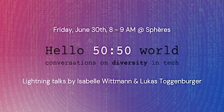 Hello 50:50 World Zurich June Meetup - "Female-only initiatives"