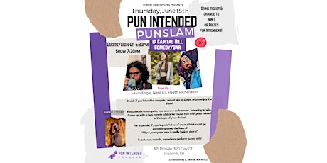 Pun Intended Punslam @ Capitol Hill Comedy/Bar