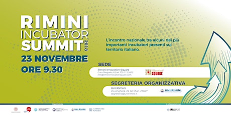 Immagine principale di Rimini Incubator Summit 2018 