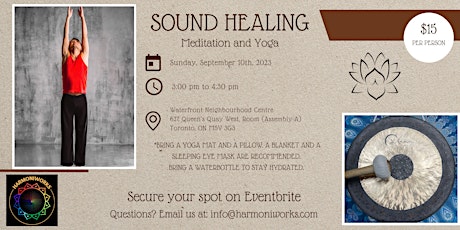 Sound Healing Meditation and Yoga: A Wellness Workshop with HarmoniWorks