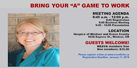WEAVA Presents - Bring your 'A' Game to Work primary image
