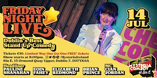 Image principale de Friday Night Live: Dublin's Best Stand Up Comedy