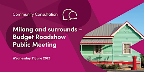 Milang and surrounds - Budget Roadshow Public Meeting primary image